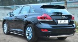 11 599 р. Защита заднего бампера (Ø75x42 мм, нержавейка) Russtal Toyota Venza GV10 рестайлинг (2012-2016)  с доставкой в г. Майкоп. Увеличить фотографию 3