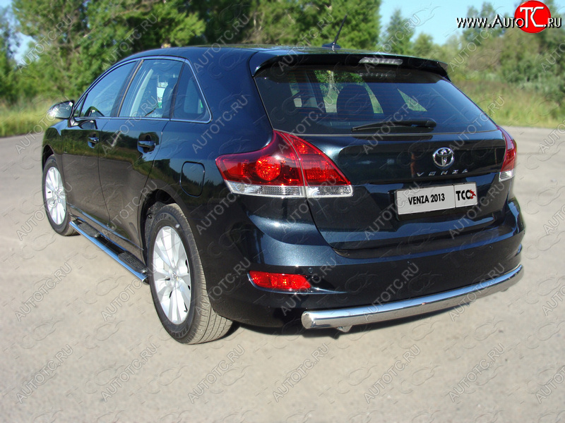 21 999 р. Защита заднего бампера (овальная) ТСС (нержавейка d75х42 мм) Toyota Venza GV10 рестайлинг (2012-2016)  с доставкой в г. Майкоп