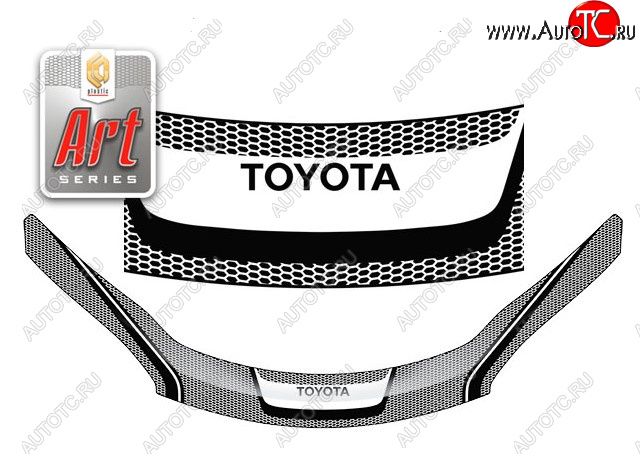 2 399 р. Дефлектор капота CA-Plastic  Toyota Wish  XE20 (2009-2017) дорестайлинг, рестайлинг (Серия Art графит)  с доставкой в г. Майкоп