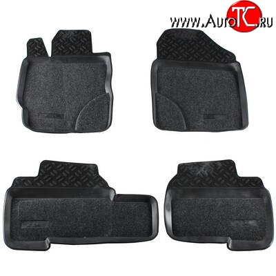 3 299 р. Комплект ковриков в салон Aileron 4 шт. (полиуретан, покрытие Soft) Toyota Yaris XP130 хэтчбэк 5 дв. дорестайлинг (2010-2014)  с доставкой в г. Майкоп