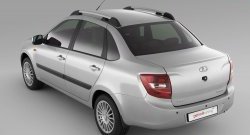 3 059 р. Рейлинги Petroil Tuning на автомобиль Лада Гранта 2190 седан  дорестайлинг (2011-2017) (Серебристые)  с доставкой в г. Майкоп. Увеличить фотографию 2