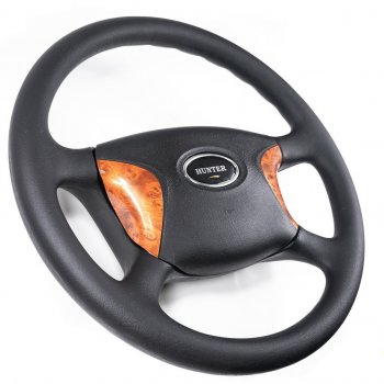 3 699 р. Рулевое колесо Delux (Ø400) Уаз 315195 Хантер (2003-2025) (Дерево)  с доставкой в г. Майкоп. Увеличить фотографию 2