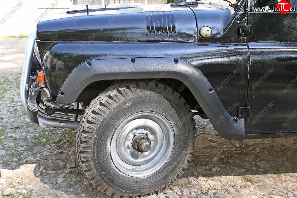 8 499 р. Накладки на колёсные арки RA (50 мм, комплект) Уаз 469 (1972-2011) (Поверхность шагрень)  с доставкой в г. Майкоп