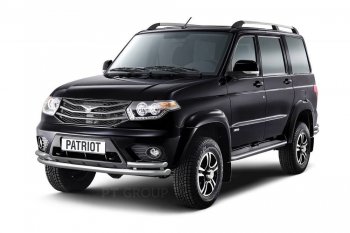 20 699 р. Порожки для ног из трубы Ø51 с алюминиевой площадкой Petroil Tuning Уаз Патриот 3163 5-дв. 1-ый рестайлинг (2014-2016) (Нержавеющая полированная сталь)  с доставкой в г. Майкоп. Увеличить фотографию 8