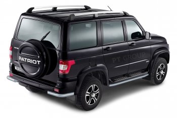 6 759 р. Защита порогов из трубы Ø51 Petroil Tuning Уаз Патриот 3163 5-дв. 1-ый рестайлинг (2014-2016) (Черный (Шагрень))  с доставкой в г. Майкоп. Увеличить фотографию 2