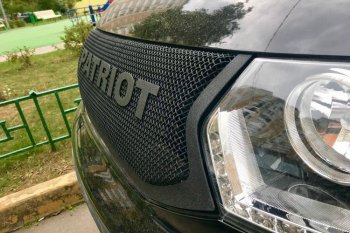 8 499 р. Решетка радиатора CrTuning - Чёрный БРУТ Уаз Патриот 23632 1 рестайлинг пикап (2014-2016) (Без надписи PATRIOT)  с доставкой в г. Майкоп. Увеличить фотографию 4
