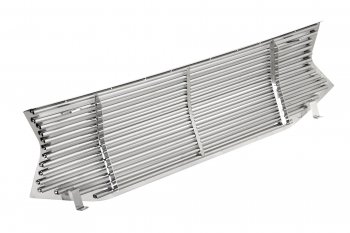 12 299 р. Решетка радиатора Petroil Tuning Уаз Патриот 23632 дорестайлинг пикап (2008-2014) (Нержавеющая полированная сталь)  с доставкой в г. Майкоп. Увеличить фотографию 3