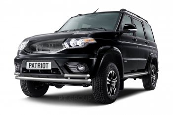 12 299 р. Решетка радиатора Petroil Tuning Уаз Патриот 23632 дорестайлинг пикап (2008-2014) (Нержавеющая полированная сталь)  с доставкой в г. Майкоп. Увеличить фотографию 5