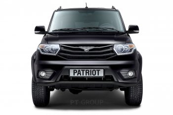 6 999 р. Защита переднего бампера Petroil Tuning (d63, волна) Уаз Патриот 23632 1 рестайлинг пикап (2014-2016) (Черный (Шагрень))  с доставкой в г. Майкоп. Увеличить фотографию 3