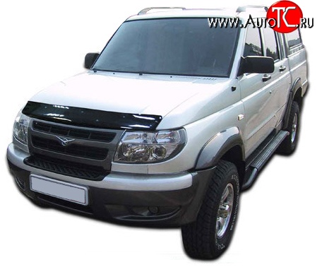 4 599 р. Дефлектор капота NovLine Уаз Патриот Спорт (2012-2013)  с доставкой в г. Майкоп