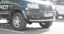 5 249 р. Одинарная защита переднего бампера диаметром 63 мм Petroil Tuning Уаз Патриот 3163 5 дв. дорестайлинг (2005-2013)  с доставкой в г. Майкоп. Увеличить фотографию 2