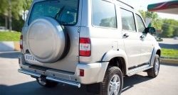 70 999 р. Защита порогов из круглой трубы диаметром 63 мм Russtal Уаз Патриот 3163 5 дв. дорестайлинг (2005-2013) (Защита порогов с со скосами на торцах (вариант 1))  с доставкой в г. Майкоп. Увеличить фотографию 3