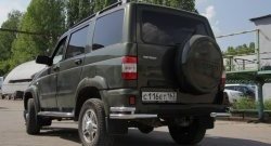 8 599 р. Защита заднего бампера из двойных боковых уголков с диаметром труб 63 и 51 мм Petroil Tuning Уаз Патриот 3163 5 дв. дорестайлинг (2005-2013)  с доставкой в г. Майкоп. Увеличить фотографию 3