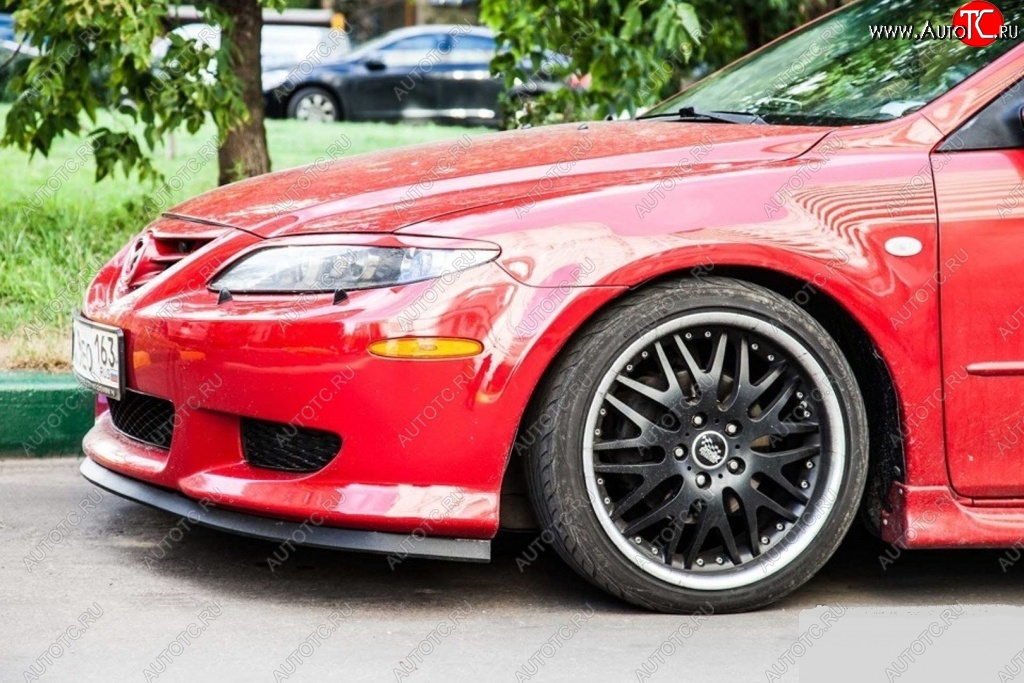 1 839 р. Универсальный гибкий сплиттер переднего бампера Sport KIA Optima 1 GD седан (2000-2005) (Цвет: чёрный)  с доставкой в г. Майкоп