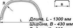 1 749 р. Крыло К-К-430 (трапеция, усиленное) Master-Plast    с доставкой в г. Майкоп. Увеличить фотографию 2