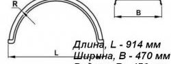 1 239 р. Крыло К-470 (круглое) Master-Plast Hyundai HD-170 (2004-2025)  с доставкой в г. Майкоп. Увеличить фотографию 2