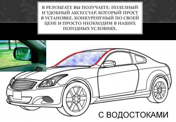 859 р. Водостоки лобового стекла (универсальный, под уплотнитель) Стрелка 11 SSANGYONG Korando 3 дорестайлинг (2010-2025) (Длина: 76 см)  с доставкой в г. Майкоп. Увеличить фотографию 4