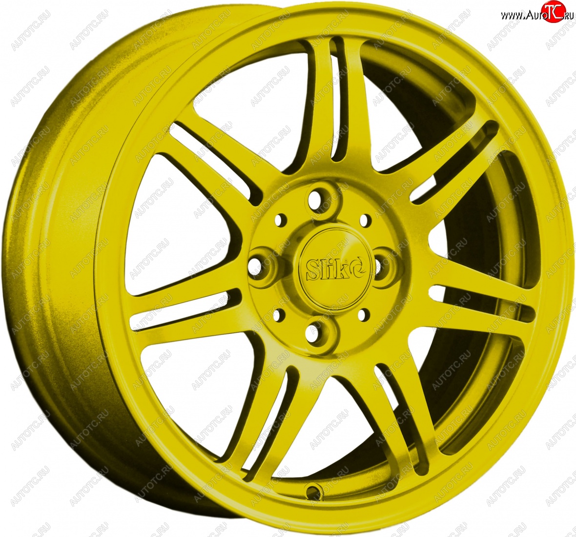 12 799 р. Кованый диск Slik Classik 6x14 (Ярко желтый RAL 1021)   (Цвет: Ярко желтый RAL 1021)  с доставкой в г. Майкоп