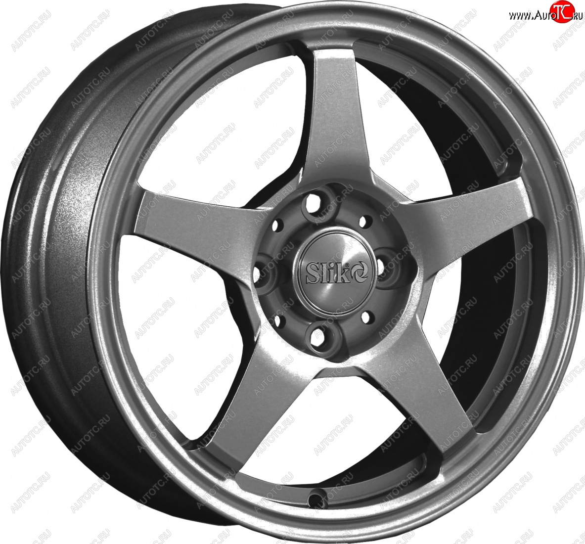 12 799 р. Кованый диск Slik Classik 6x14 (Металлик графит глянцевый)   (Цвет: Металлик графит глянцевый)  с доставкой в г. Майкоп