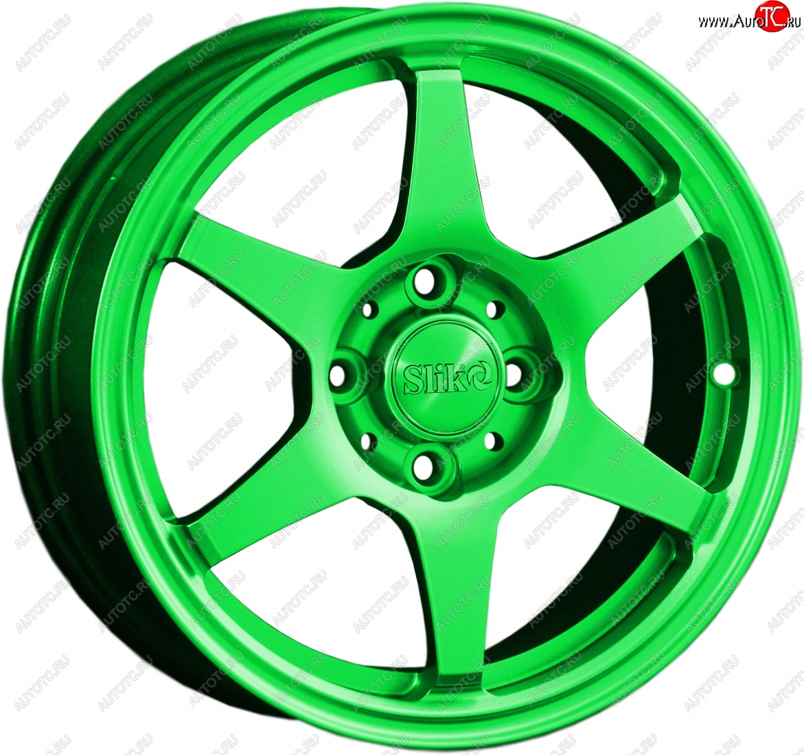 12 799 р. Кованый диск Slik Classik 6x14 (RAL 6038 ярко зеленый)   (Цвет: RAL 6038 ярко зеленый)  с доставкой в г. Майкоп