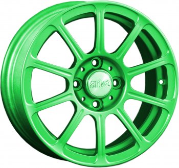 Кованый диск Slik Classik 6x14 (RAL 6038 ярко зеленый)  (Цвет: RAL 6038 ярко зеленый)