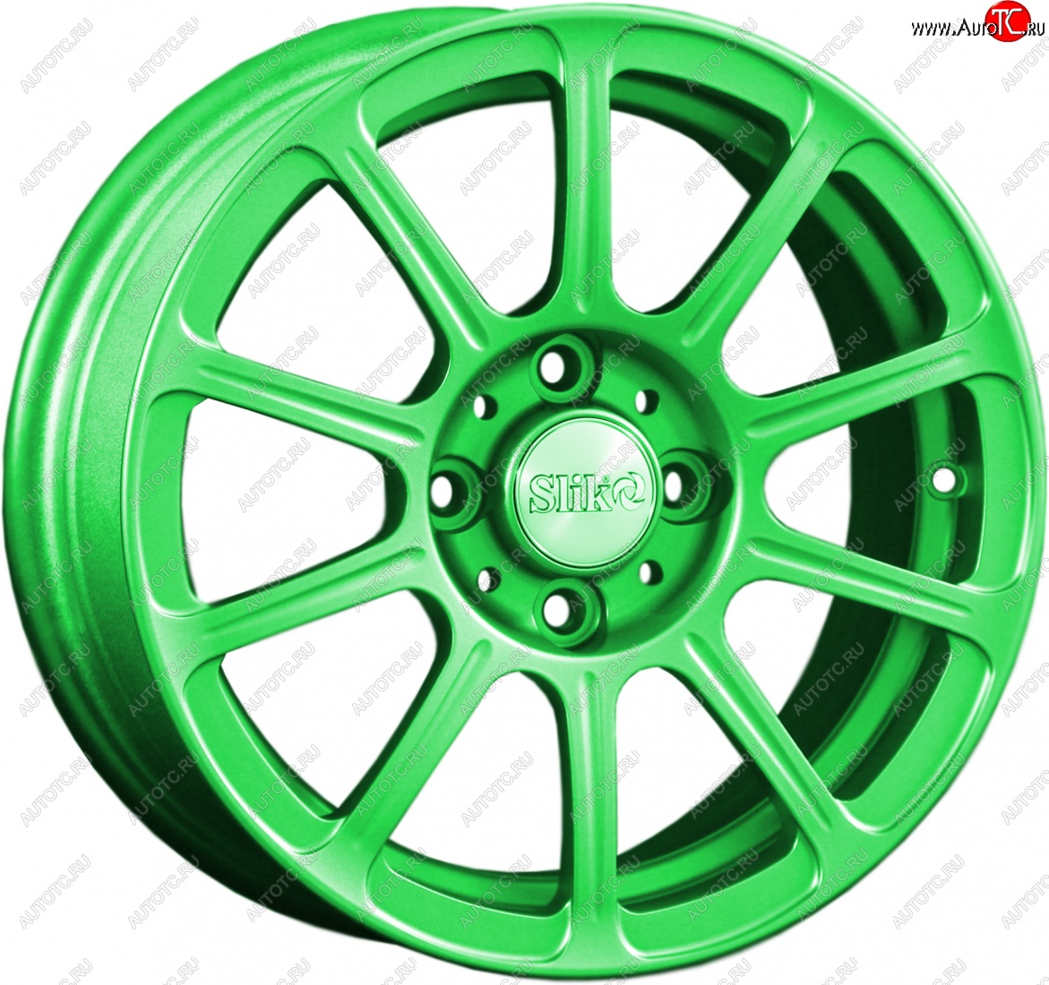5 999 р. Кованый диск Slik Classik 6x14 (RAL 6038 ярко зеленый)   (Цвет: RAL 6038 ярко зеленый)  с доставкой в г. Майкоп