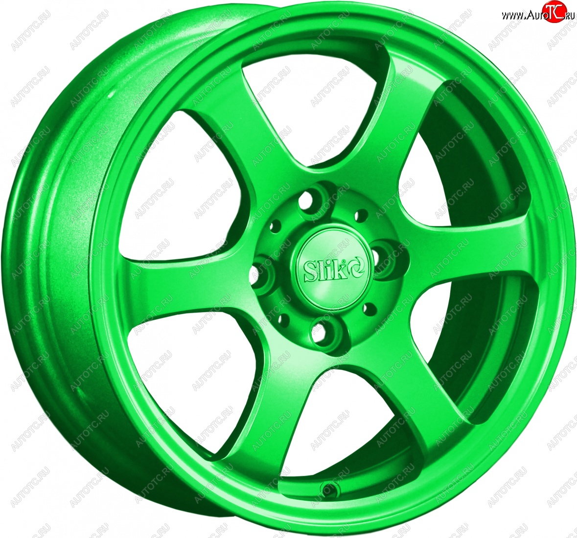 12 799 р. Кованый диск Slik Classik 6x14 (RAL 6038 ярко-зеленый)   (Цвет: RAL 6038 ярко-зеленый)  с доставкой в г. Майкоп