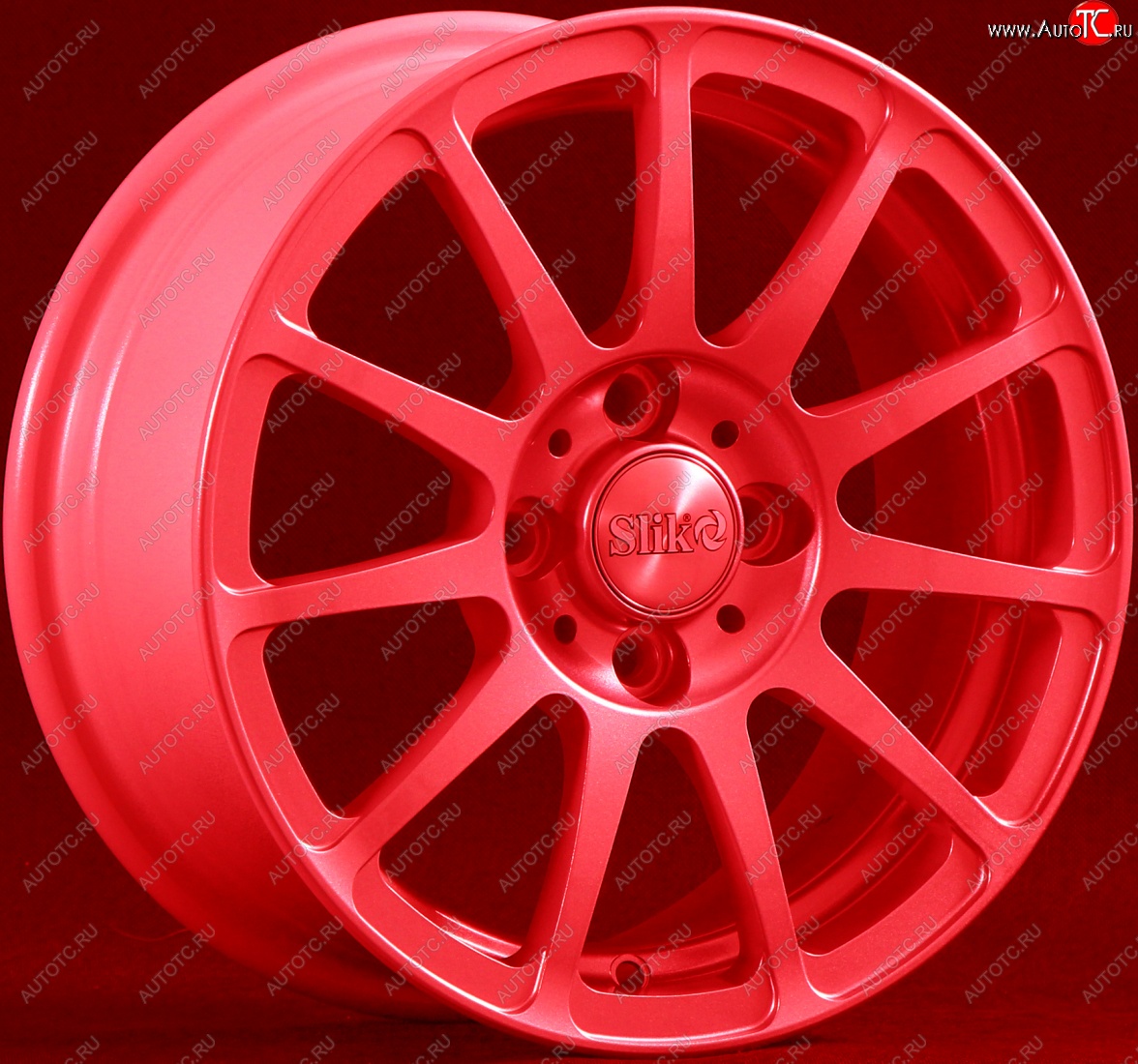 12 799 р. Кованый диск Slik Classik 6x14 (Ярко-алый)   (Цвет: Ярко-алый)  с доставкой в г. Майкоп