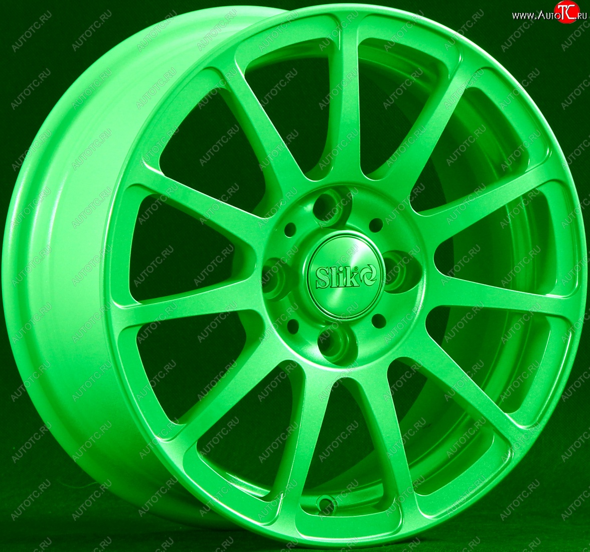 12 799 р. Кованый диск Slik Classik 6x14 (Ярко-зелёный)   (Цвет: Ярко-зелёный)  с доставкой в г. Майкоп