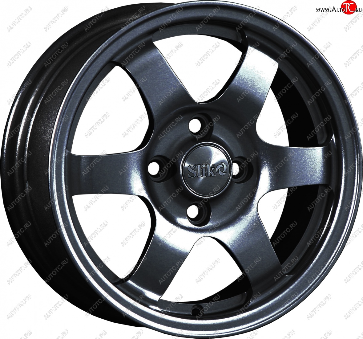 12 799 р. Кованый диск Slik Classik 6x14 (Черный глянцевый)   (Цвет: Черный глянцевый)  с доставкой в г. Майкоп