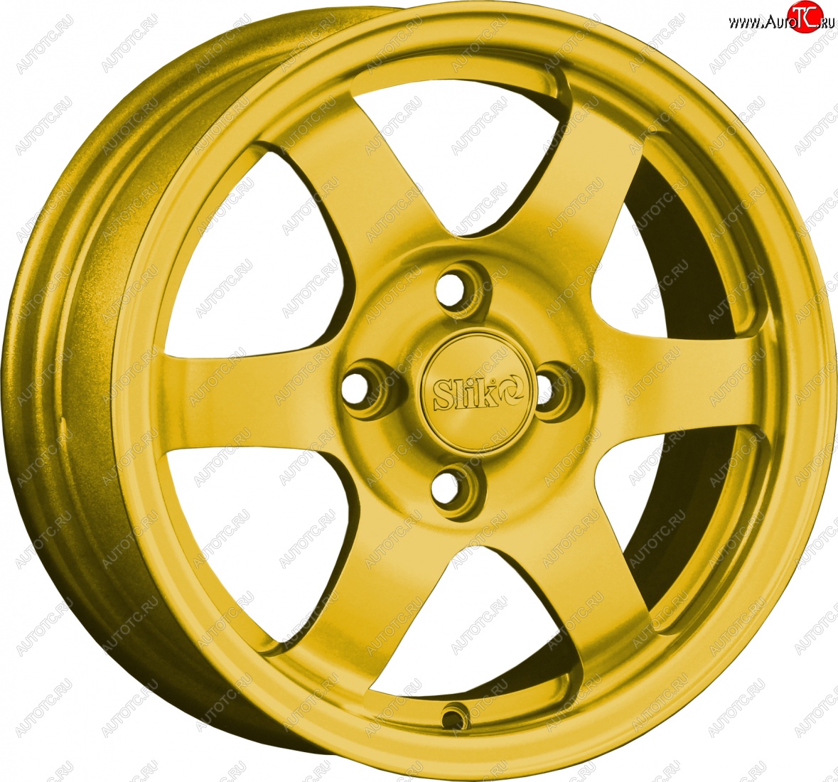 12 799 р. Кованый диск Slik Classik 6x14 (Ярко желтый RAL 1021)   (Цвет: Ярко желтый RAL 1021)  с доставкой в г. Майкоп