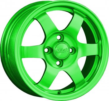 Кованый диск Slik Classik 6x14 (RAL 6038 ярко зеленый)  (Цвет: RAL 6038 ярко зеленый)