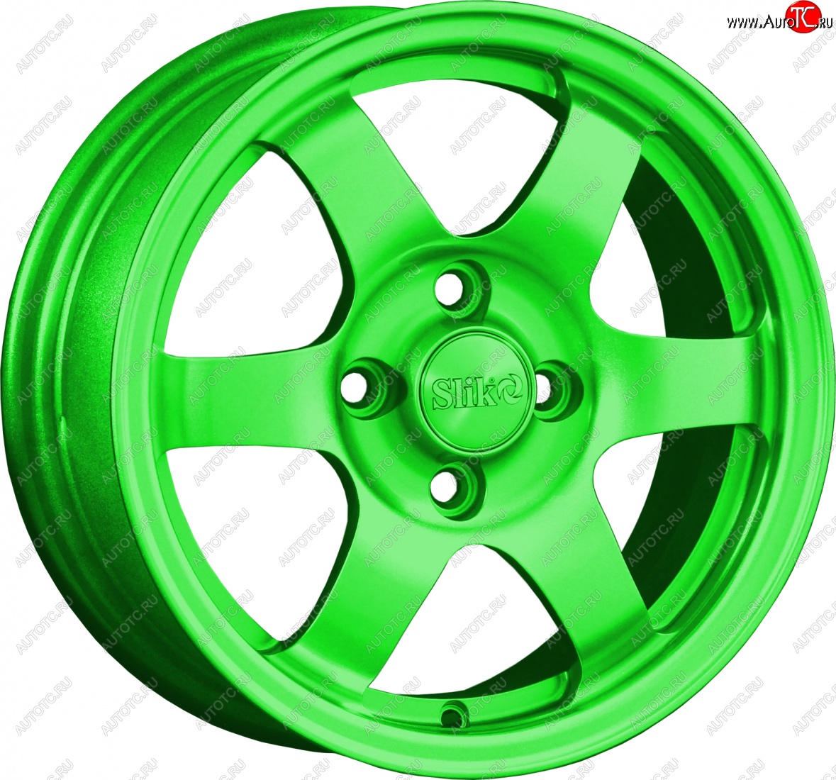 12 799 р. Кованый диск Slik Classik 6x14 (RAL 6038 ярко зеленый)   (Цвет: RAL 6038 ярко зеленый)  с доставкой в г. Майкоп