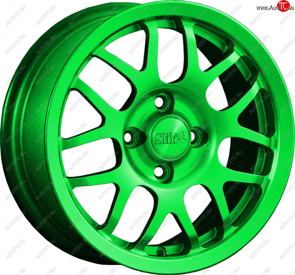 12 799 р. Кованый диск Slik Classik 6x14 (RAL 6038 ярко-зеленый)   (Цвет: RAL 6038 ярко-зеленый)  с доставкой в г. Майкоп