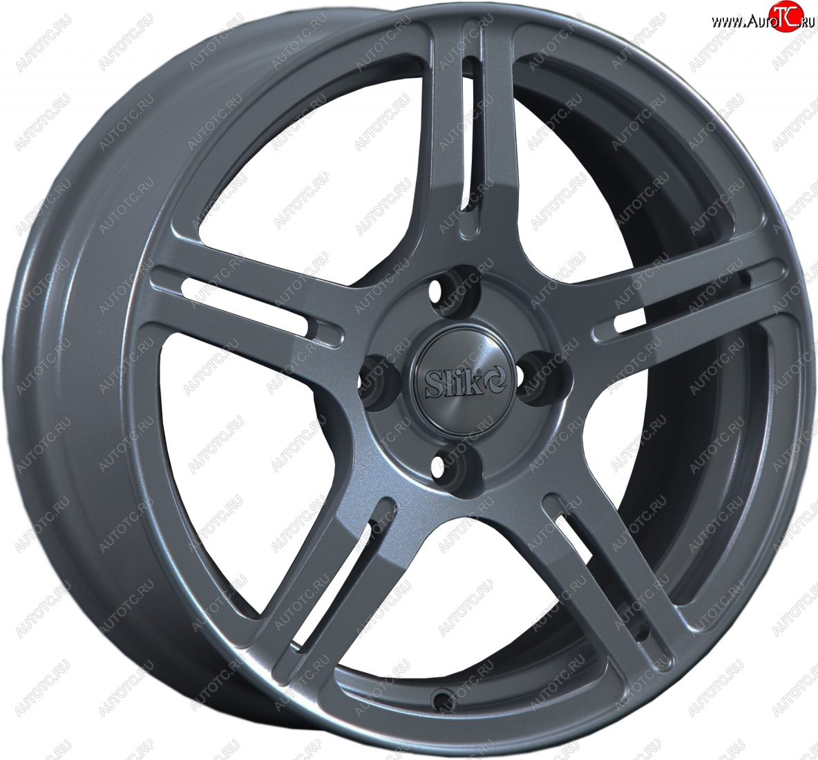 15 249 р. Кованый диск Slik Classik 6.5x15 (Металлик графит глянцевый)   (Цвет: Металлик графит глянцевый)  с доставкой в г. Майкоп