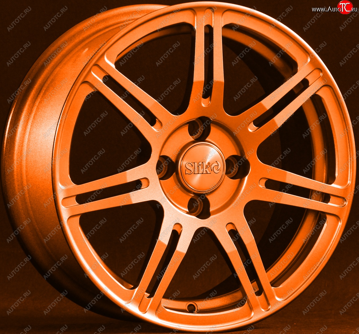 15 249 р. Кованый диск Slik Classik 6.5x15 (Ярко-оранжевый)   (Цвет: Ярко-оранжевый)  с доставкой в г. Майкоп