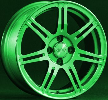 Кованый диск Slik Classik 6.5x15 (RAL 6038 ярко-зеленый)  (Цвет: RAL 6038 ярко-зеленый)