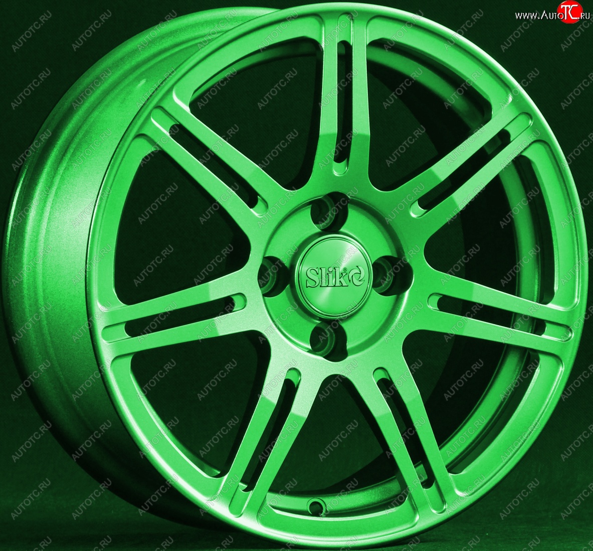 15 249 р. Кованый диск Slik Classik 6.5x15 (RAL 6038 ярко-зеленый)   (Цвет: RAL 6038 ярко-зеленый)  с доставкой в г. Майкоп