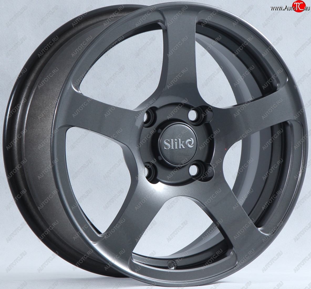 15 249 р. Кованый диск Slik Classik 6.5x15 (Металлик графит глянцевый)   (Цвет: Металлик графит глянцевый)  с доставкой в г. Майкоп