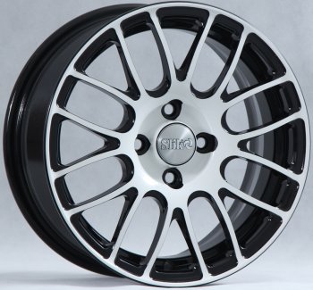 Кованый диск Slik Classik 6.5x15 (Черный глянцевый с белой лицевой поверхностью)  (Цвет: Черный глянцевый с белой лицевой поверхностью)