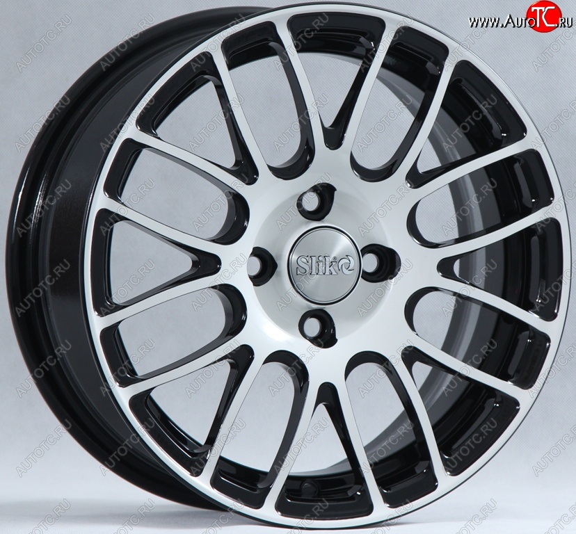 11 899 р. Кованый диск Slik Classik 6.5x15 (Черный глянцевый с белой лицевой поверхностью)   (Цвет: Черный глянцевый с белой лицевой поверхностью)  с доставкой в г. Майкоп
