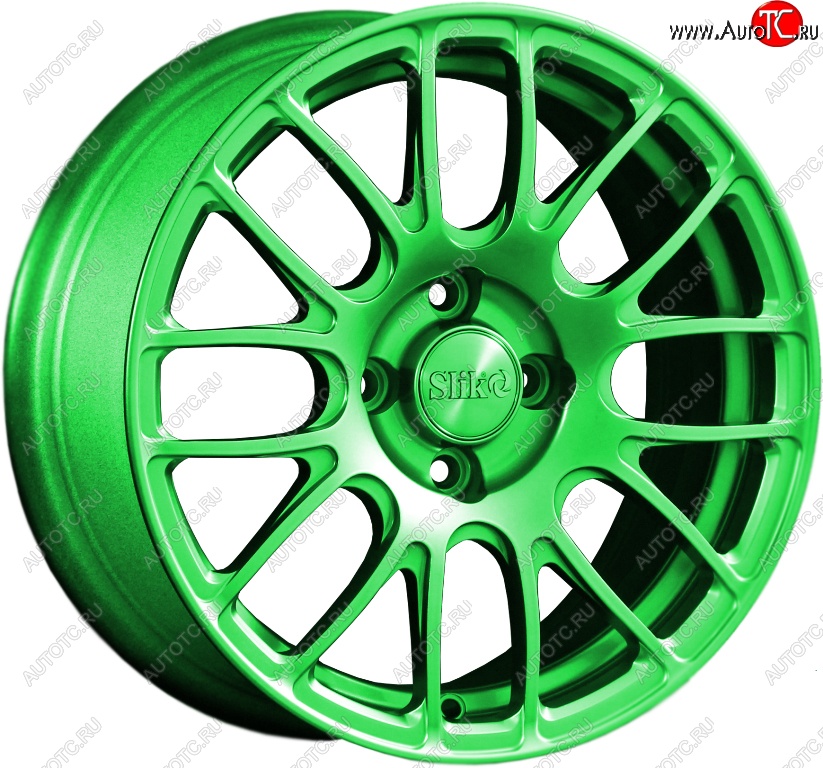 11 899 р. Кованый диск Slik Classik 6.5x15 (RAL 6038 ярко-зеленый)   (Цвет: RAL 6038 ярко-зеленый)  с доставкой в г. Майкоп