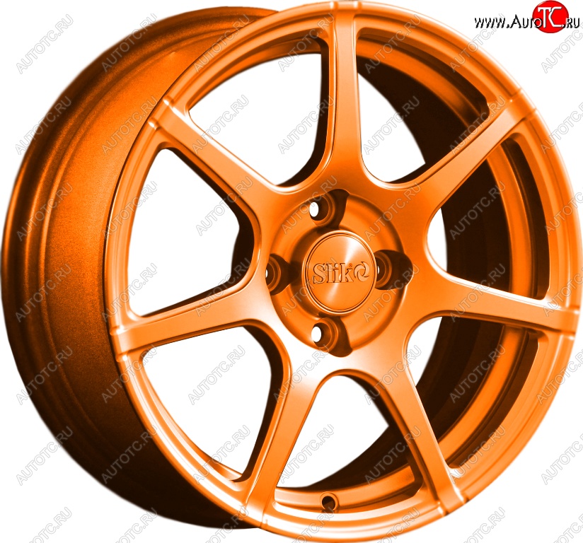 15 249 р. Кованый диск Slik Classik 6.5x15 (Ярко-оранжевый)   (Цвет: Ярко-оранжевый)  с доставкой в г. Майкоп
