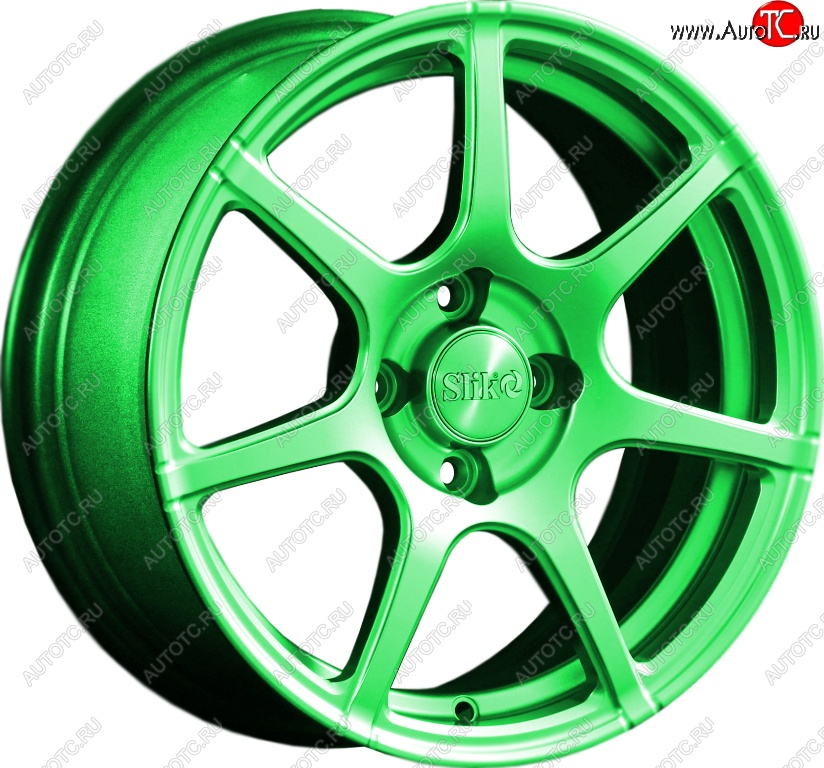 15 249 р. Кованый диск Slik Classik 6.5x15 (RAL 6038 ярко-зеленый)   (Цвет: RAL 6038 ярко-зеленый)  с доставкой в г. Майкоп
