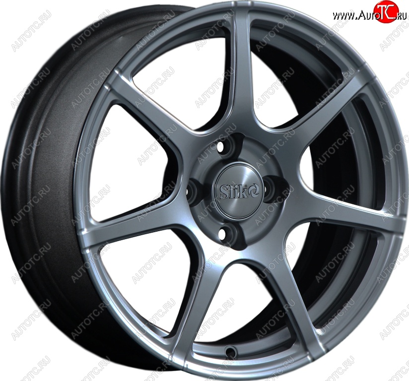 15 249 р. Кованый диск Slik Classik 6.5x15 (Металлик графит глянцевый)   (Цвет: Металлик графит глянцевый)  с доставкой в г. Майкоп