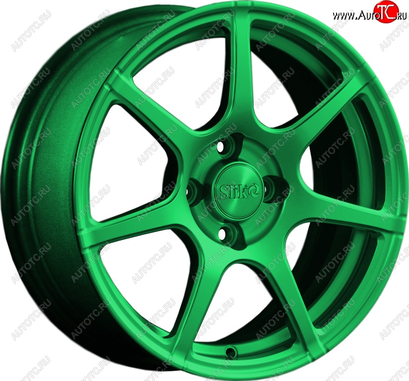15 249 р. Кованый диск Slik Classik 6.5x15 (Зеленый)   (Цвет: Зеленый)  с доставкой в г. Майкоп