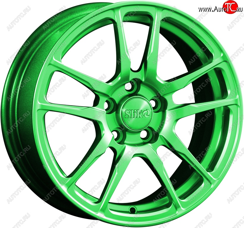 15 249 р. Кованый диск Slik Classik 6.5x15 (RAL 6038 ярко-зеленый)   (Цвет: RAL 6038 ярко-зеленый)  с доставкой в г. Майкоп