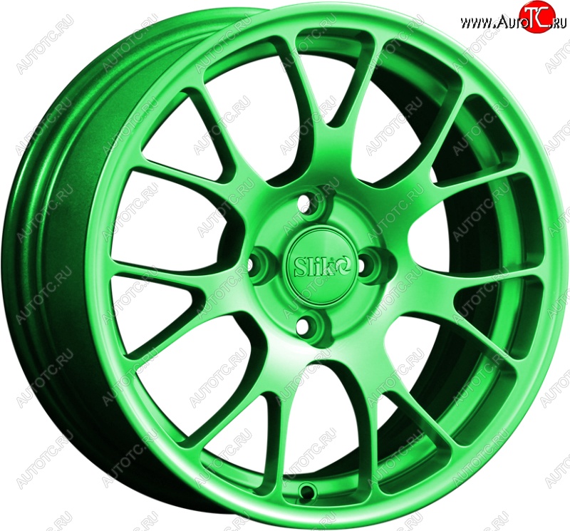 15 249 р. Кованый диск Slik Classik 6.5x15 (RAL 6038 ярко-зеленый)   (Цвет: RAL 6038 ярко-зеленый)  с доставкой в г. Майкоп
