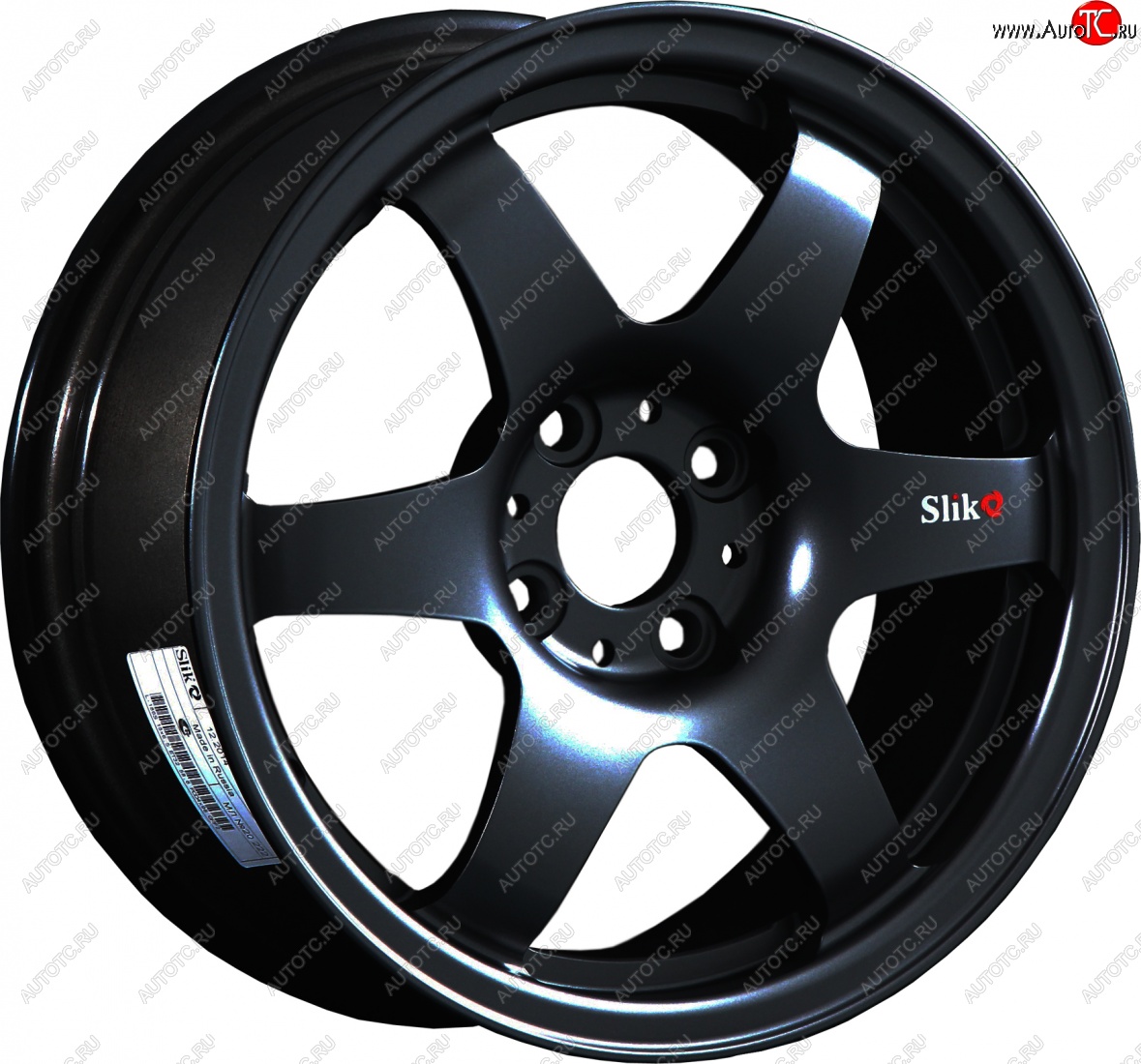 7 899 р. Кованый диск Slik Classik 6x15,5 (Черный глянцевый) 6.5x15/4-5x98-120 D54.1-72.6   (Цвет: Черный глянцевый)  с доставкой в г. Майкоп