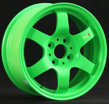 Кованый диск Slik Classik 6x15 (RAL 6038 ярко-зеленый) 6.5x15/4-5x98-120 D54.1-72.6  (Цвет: RAL 6038 ярко-зеленый)